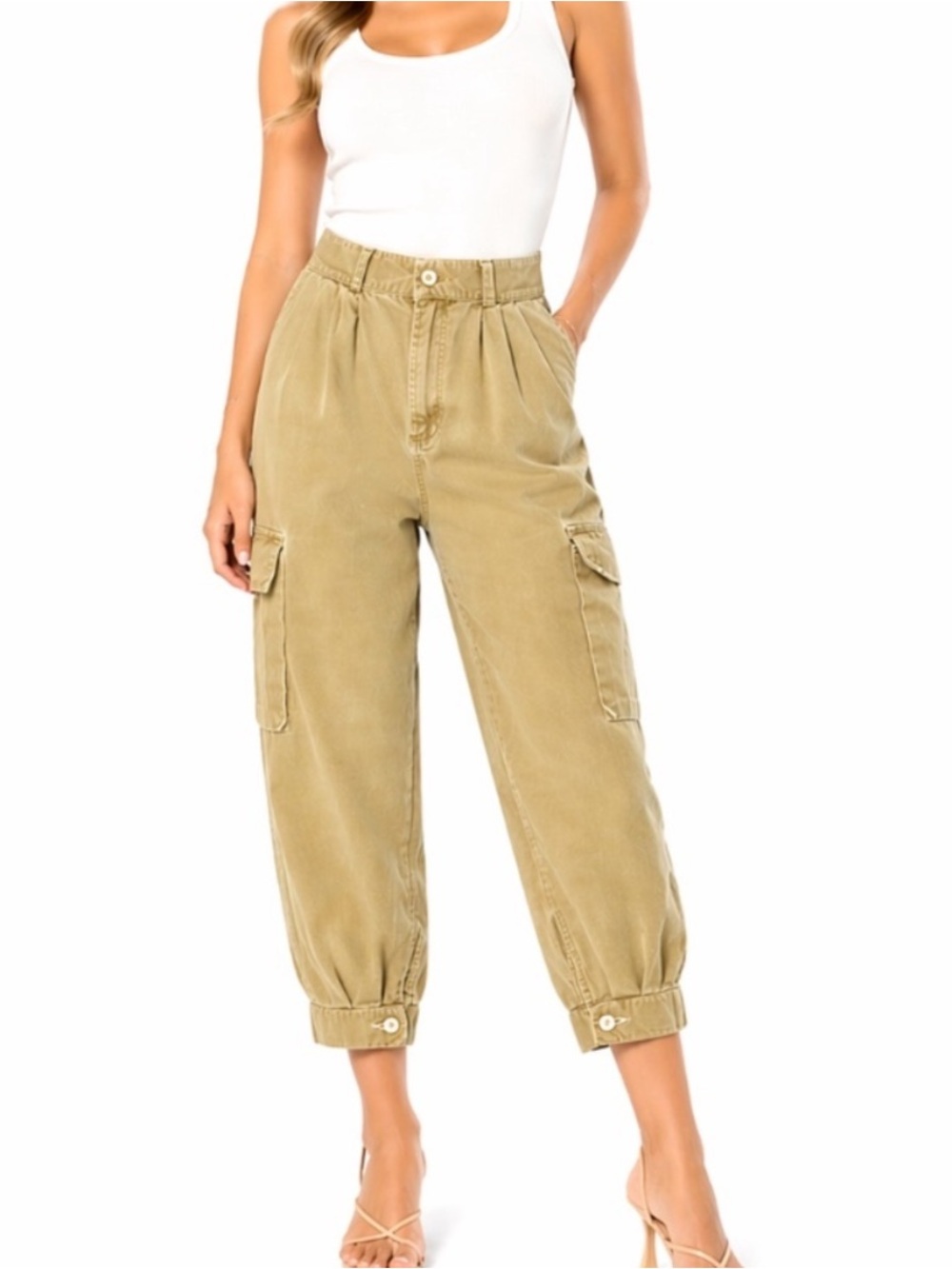 VTG Sasson Tan crop Pants